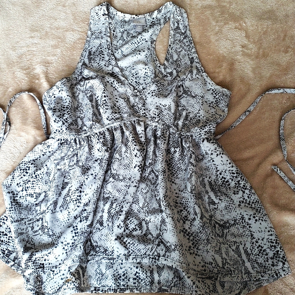 Converse babydoll halter top - grey snakeprint